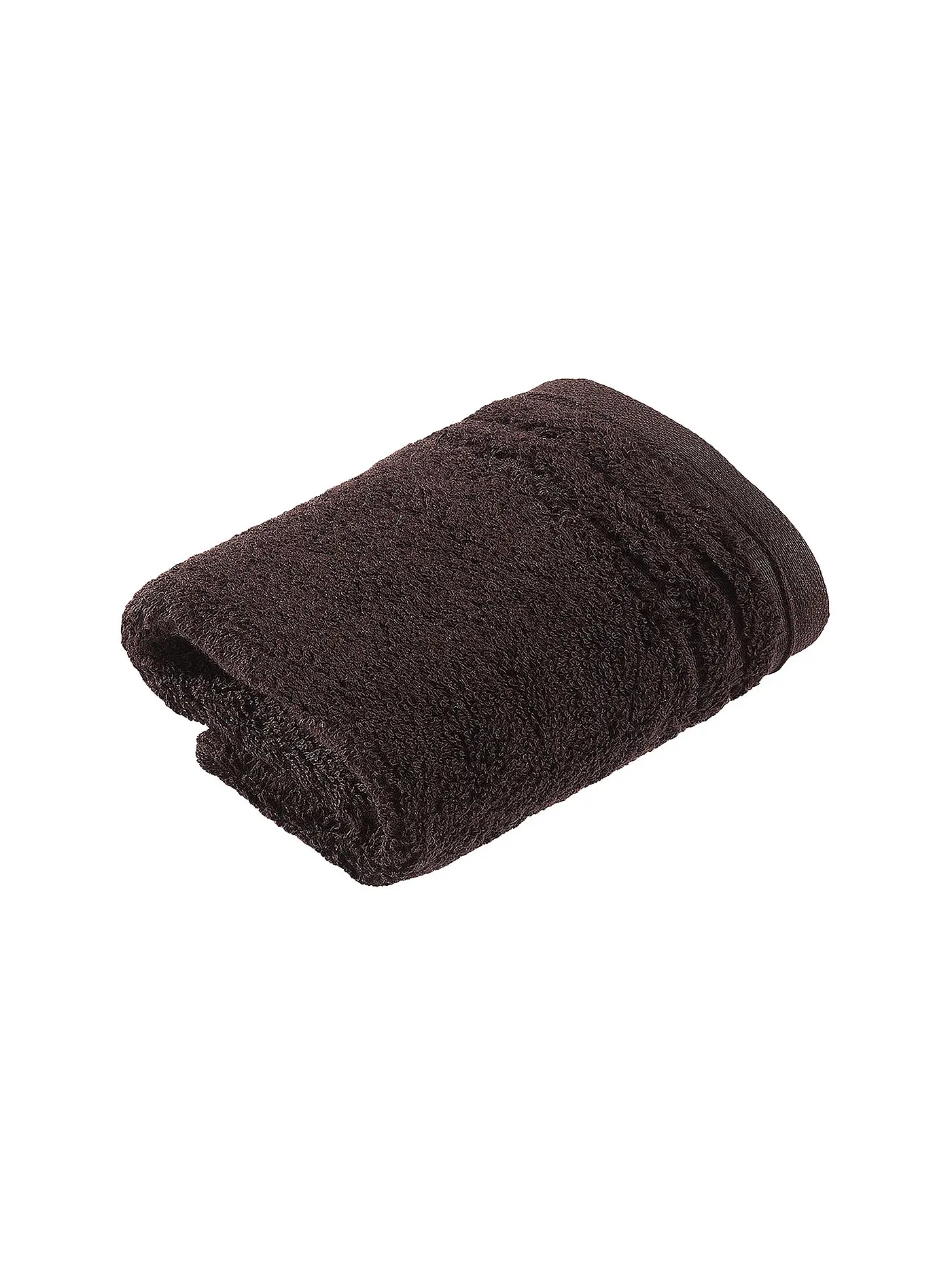 VOSSEN | Seiftuch VIENNA STYLE SUPERSOFT 30x30cm Weiss | braun